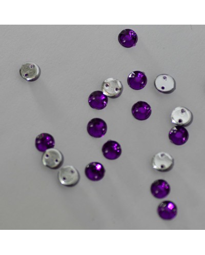 Perle plate 6 mm Violette