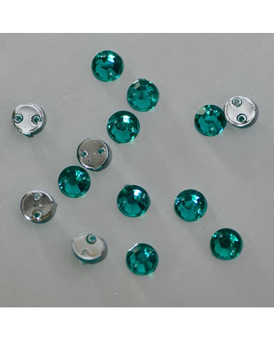 Perle plate 6 mm Vert turquoise